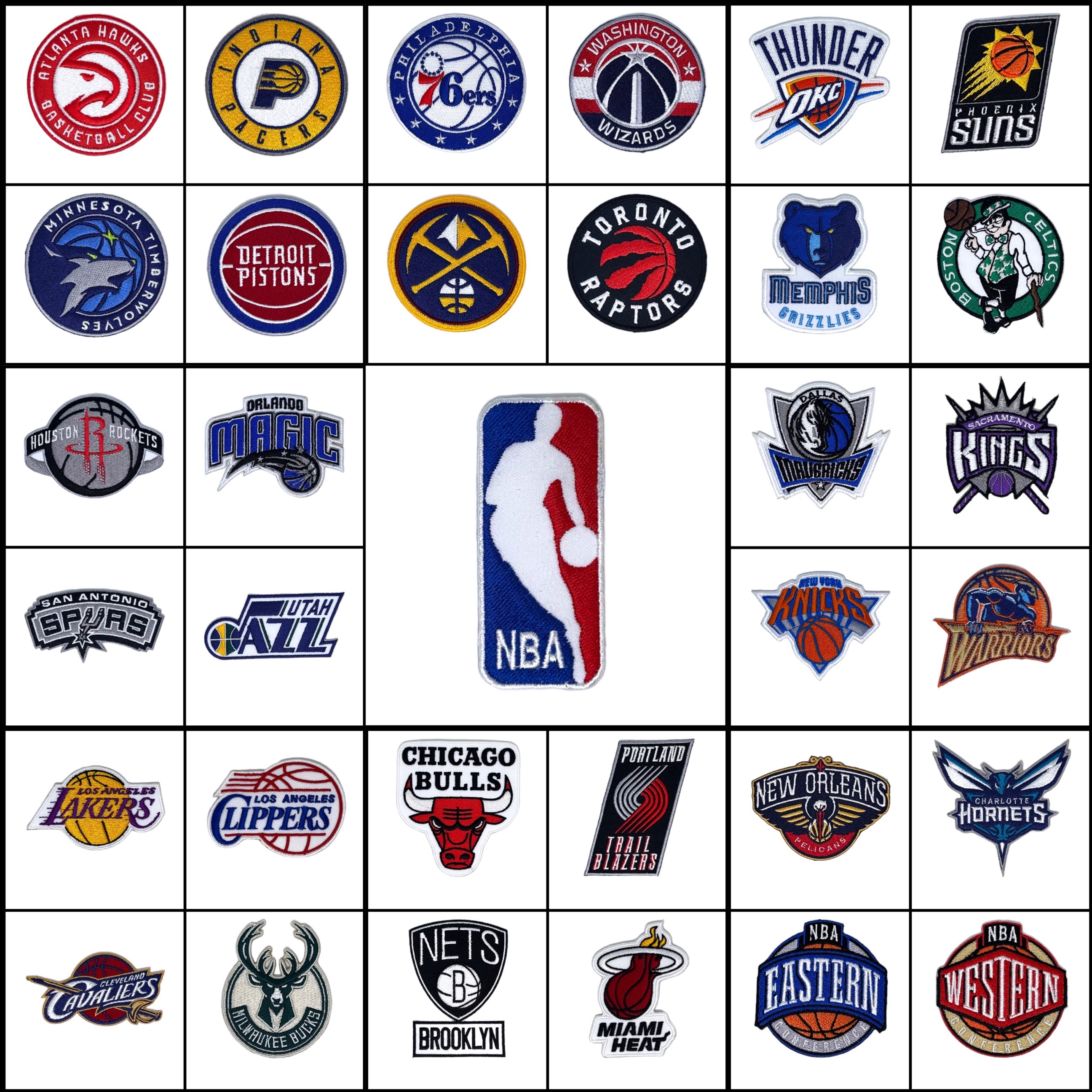 All NBA 33 Pcs. Embroidered Iron On Patch